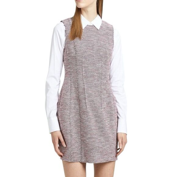 Theory Hourglass Beacon Tweed Sleeveless Sheath Dress Size 8 - Picture 2 of 13